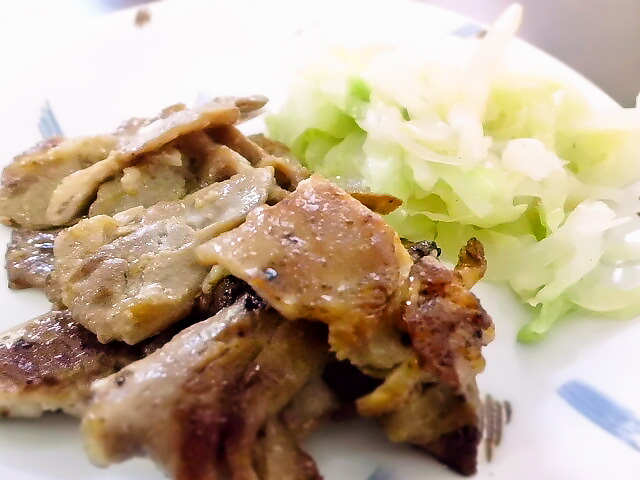 ひつじ雲の介護食（2015.09.30）：豚肉の生姜焼き