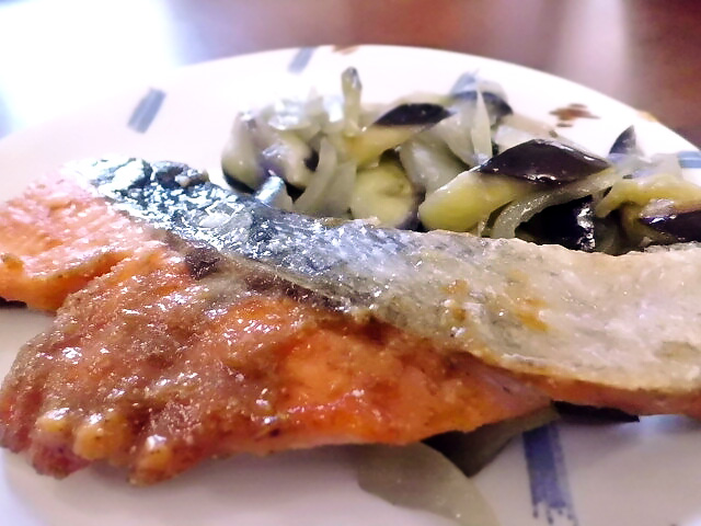 ひつじ雲の介護食（2015.10.07）：鮭の胡麻味噌焼き